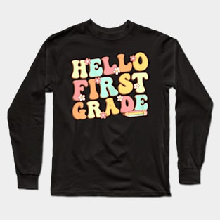 First Grade Team 1st Grade Teacher Girl Back to School Long Sleeve T-Shirt